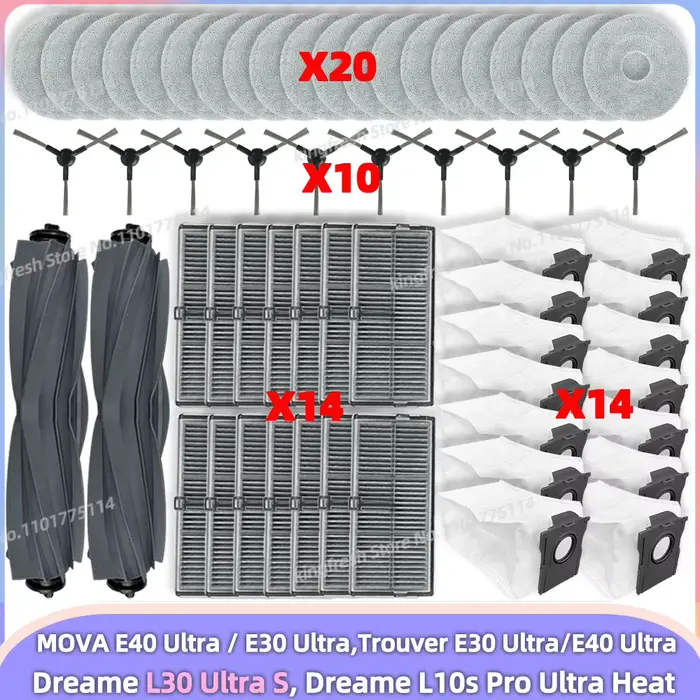 Compatible avec Mova E40 Ultra/Mova E30 Ultra, Trouver E30 Ultra/E40 Ultra, Dreame L30 Ultra S /  L1