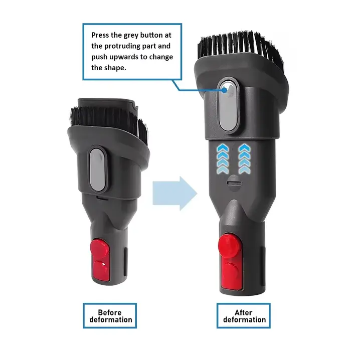 Brosse à tête d'aspiration 2 en 1 pour aspirateur Dyson V7 V8 V10 V11 V12 V15