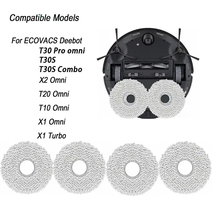 Tampons de vadrouille pour Ecovacs T30S Combo \