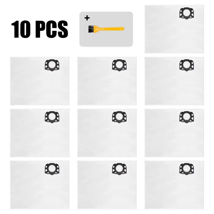 Lot de 5/10 sacs pour aspirateur KFI 357 pour Kärcher WD3s WD 3 V-17/4/20 2.863-314.0 WD2 Plus kwd 3 KWD1-2 SE 4001