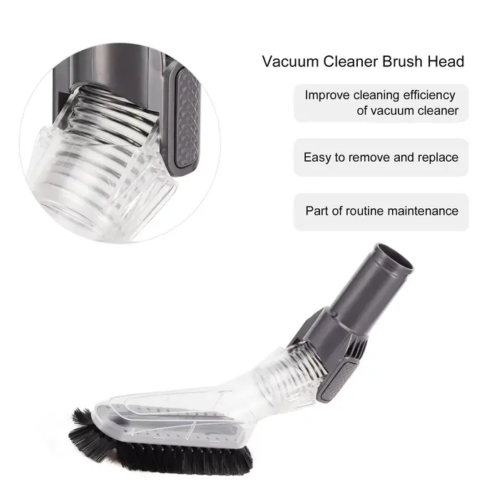 Tête de brosse d'aspirateur flexible à 3 angles pour meubles