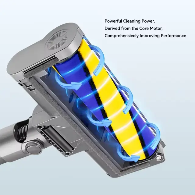 Tête de brosse souple améliorée pour aspirateurs sans fil Dyson V6 V7 V8 V10 V11 V15 V10 Slim V12 avec lumière LED verte pour la maison