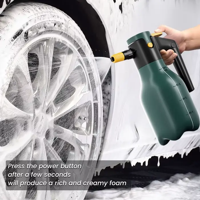 Flacon pulvérisateur de mousse électrique 2L amélioré 60 ° Canon de lavage de voiture haute pression réglable