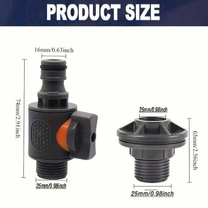 Adaptateur pour baril d'eau PVC/IBC