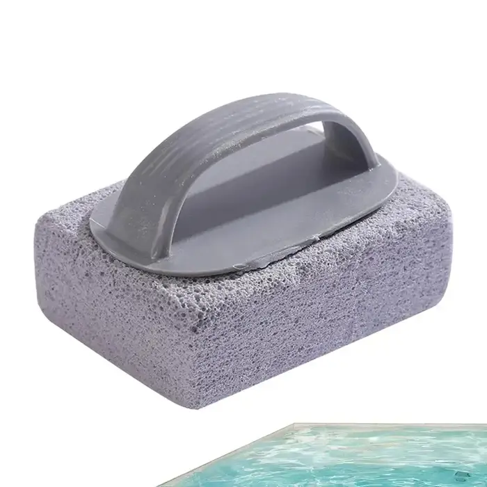 Brosse de nettoyage manuelle pour carreaux de piscine, éliminateur de calcaire, pierre ponce pour piscines extérieures