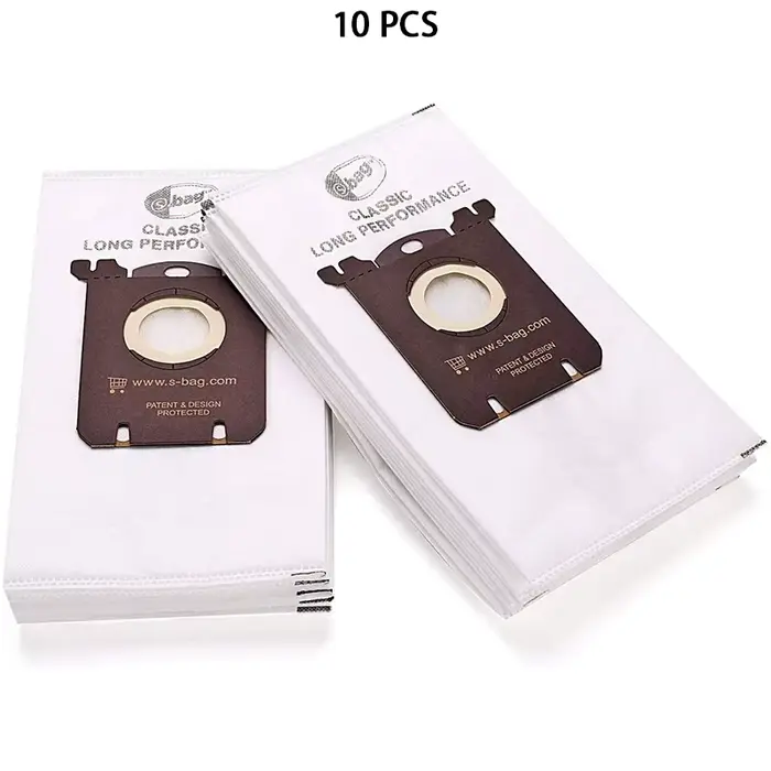 10 pièces sac à poussière aspirateur S sac pour Philips Electrolux FC8021 FC8202 HR6999 HR8345 HR851