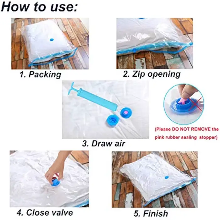 Sacs de rangement sous vide