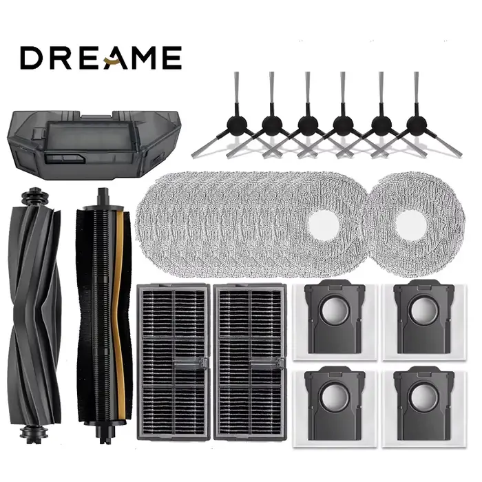 Accessoires pour aspirateur robot MOVA E30 Ultra : brosse latérale principale, chiffon de nettoyage, filtre Hepa, sac à poussière, pièces de rechange