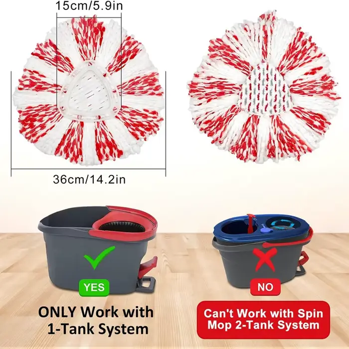 Têtes de rechange en microfibre pour balai serpillère