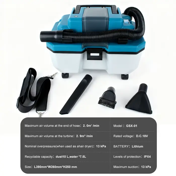 Aspirateur sans fil portable Tungfull, aspirateur sec et humide sans fil, batterie au lithium 18V, e