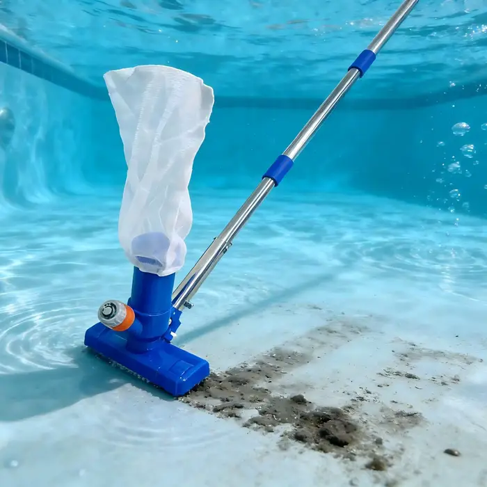 Tête d'aspirateur de piscine avec brosse et kit de nettoyage pour filtre