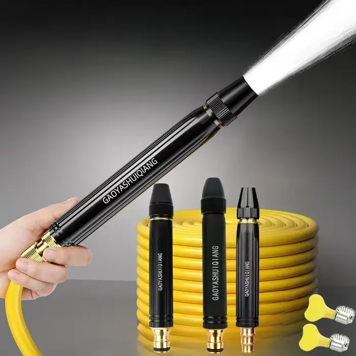 Pistolet à eau télescopique de jardin avec buse haute pression