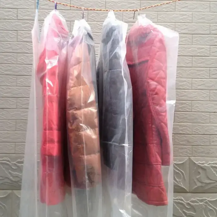 30 pièces Transparent suspendus vêtements cache-poussière vêtements anti-poussière sac de rangement 