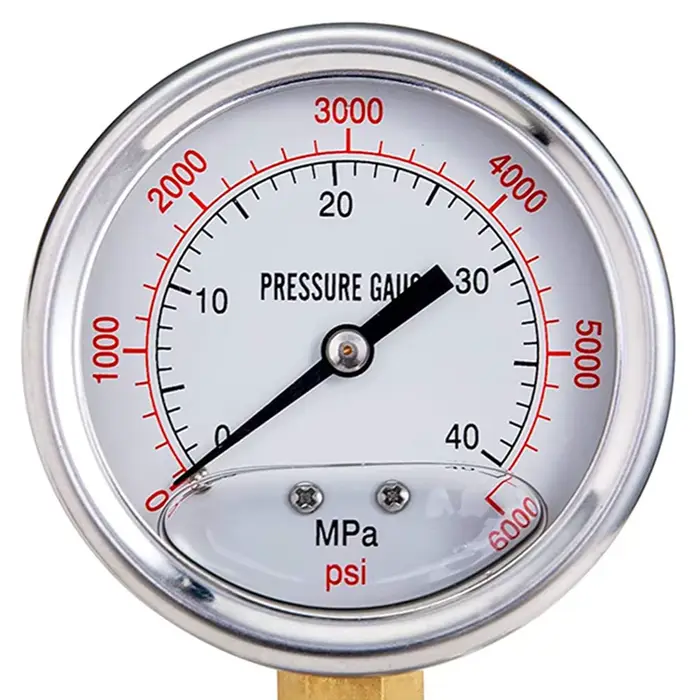 BHBD-manomètre pour nettoyeur haute pression, 6000 PSI, connexion rapide de 3/8 pouces, manomètre po