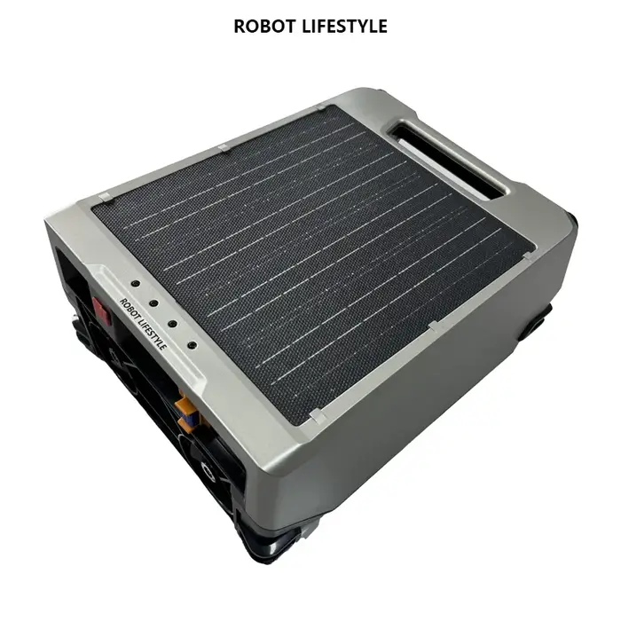 Robot nettoyeur de piscine solaire automatique, filtration fine 220μm, batterie 5200mAh, 20h d'autonomie, 100 ㎡ Couverture de grande piscine