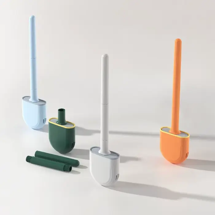 Brosse de toilette anti-fuite d'eau avec base en Silicone