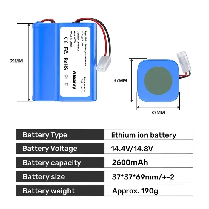 Batterie au Lithium 14.8V adaptée au Robot aspirateur Xiaomi MOP essentiel MJSTG1