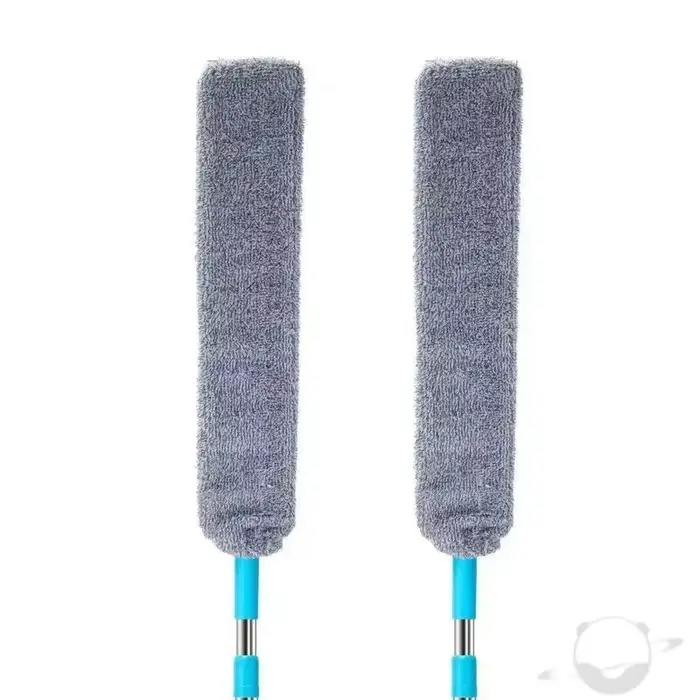 Vadrouille télescopique extensible à long manche avec tête pliable-brosse de nettoyage Flexible pour dépoussiérage