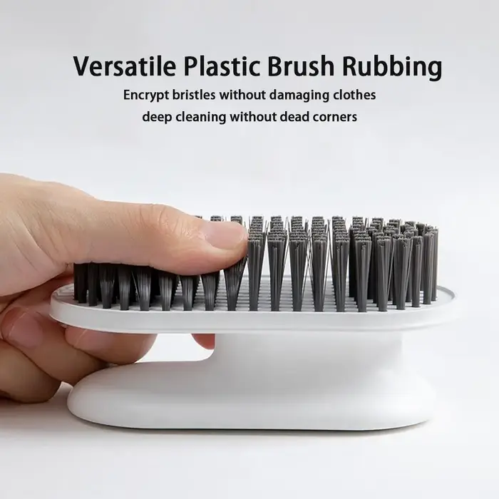 Brosse à récurer à poils souples, pour vêtements et chaussures, brosse de nettoyage Portable avec manche en plastique pour la maison