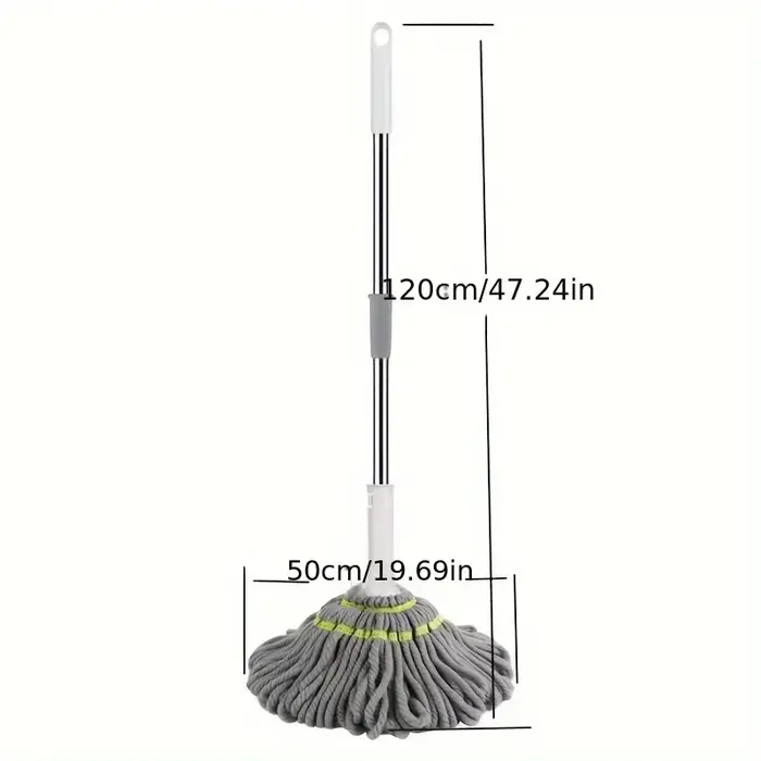 1 vadrouille à essorage automatique | Nettoyeur de sol en microfibre avec poignée réglable