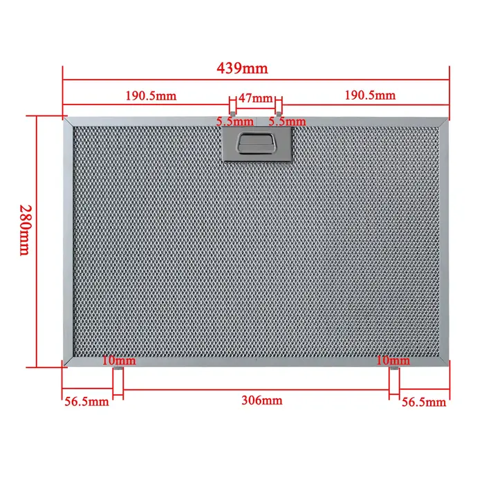 "Filtre pour hotte aspirante Teka 280X 439 mm 81455031"