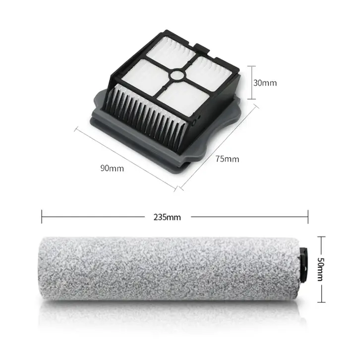 Accessoires pour aspirateur sec et humide sans fil Tineco FLOOR ONE S3 / iFLOOR 3 / iFLOOR Breeze, pièces de rechange pour filtre à rouleau de brosse