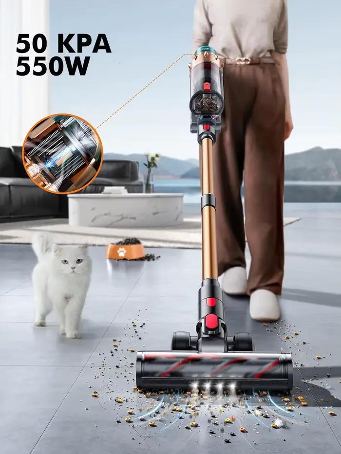 Armo V18 Aspirateur portatif sans fil 50kPa puissance 550w moteur numérique puissant 6 en 1