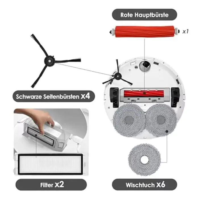 Ensemble d'accessoires pour aspirateur Robot Roborock Q Revo