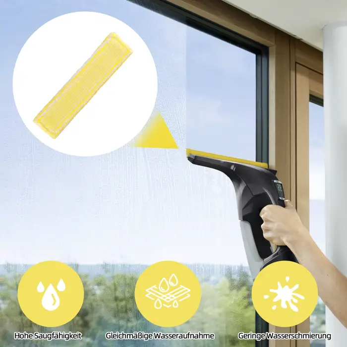 5 pièces de rechange lavables en microfibre pour nettoyeur de vitres Karcher WV2 WV5 WV6 Plus