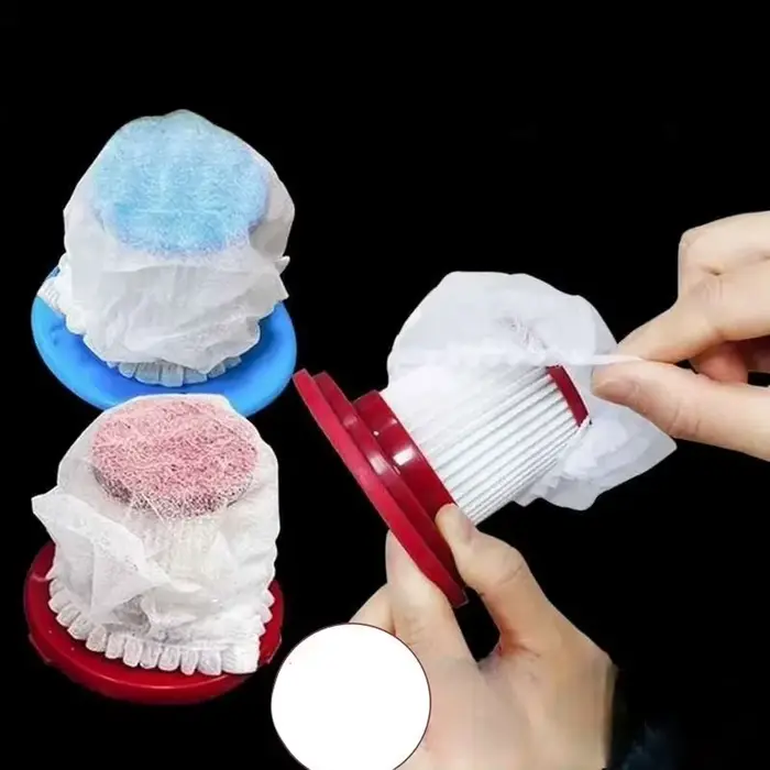 100 pièces jetable aspirateur filtre couvercle de protection Non-tissé tissu dépoussiérage