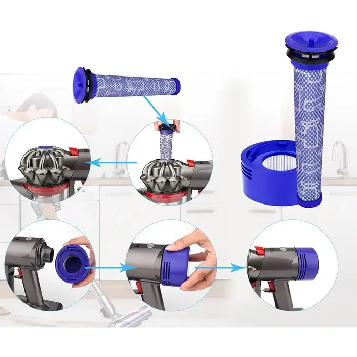 Filtres HEPA et pré-filtres pour aspirateur sans fil Dyson V7 V8 Absolute Animal Motorhead, pièce de