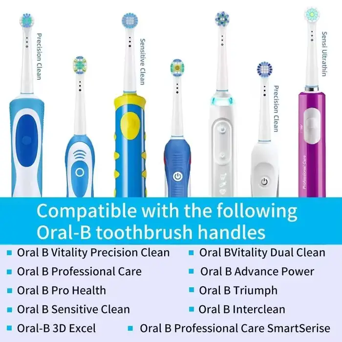 Têtes de brosse de rechange pour brosses à dents électriques Oral B, fil à Action croisée 3D Pro bla