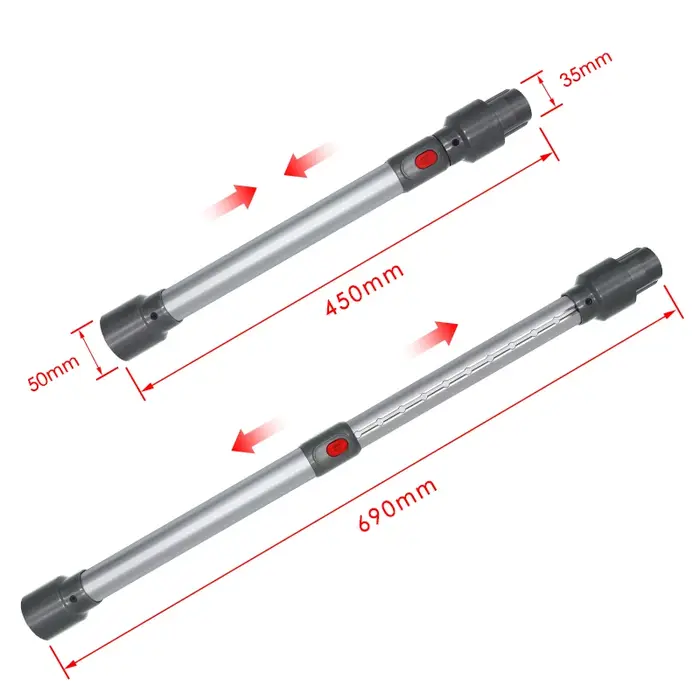 Tube d'extension télescopique pour aspirateur Dyson V7