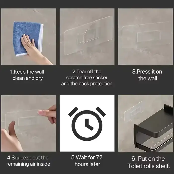 Porte-papier hygiénique facile à installer