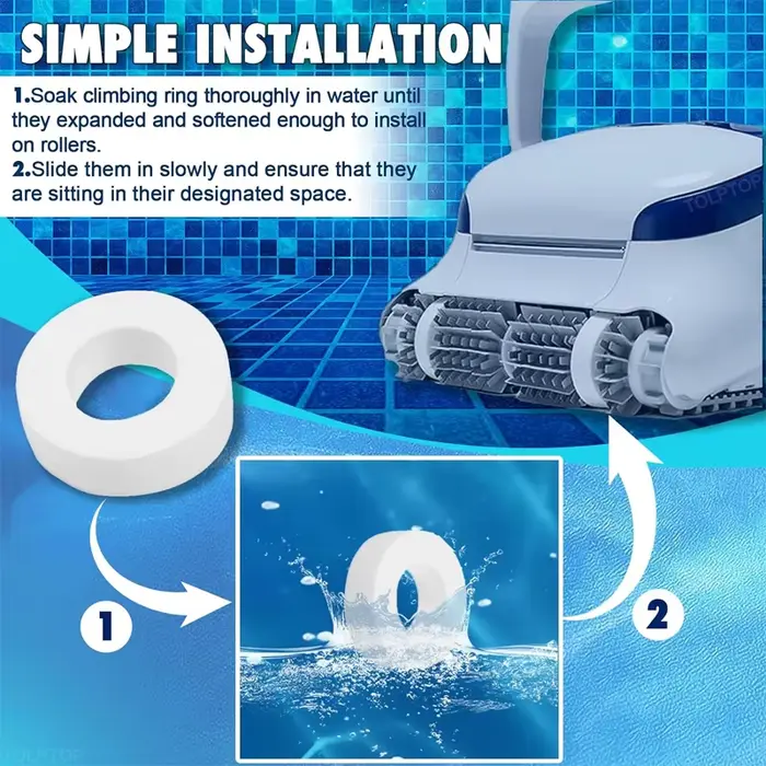 Anneaux d'escalade pour robot de piscine, Maytronics, DolDave 6101611-R4, M200, M400, M500, couvercle de roue, remplacement de l'anneau d'escalade, 4 pièces