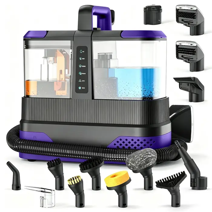 Nettoyeur de tapis à vapeur 2100W 1800KPa, nettoyeur de tapis à haute pression, aspirateur humide et