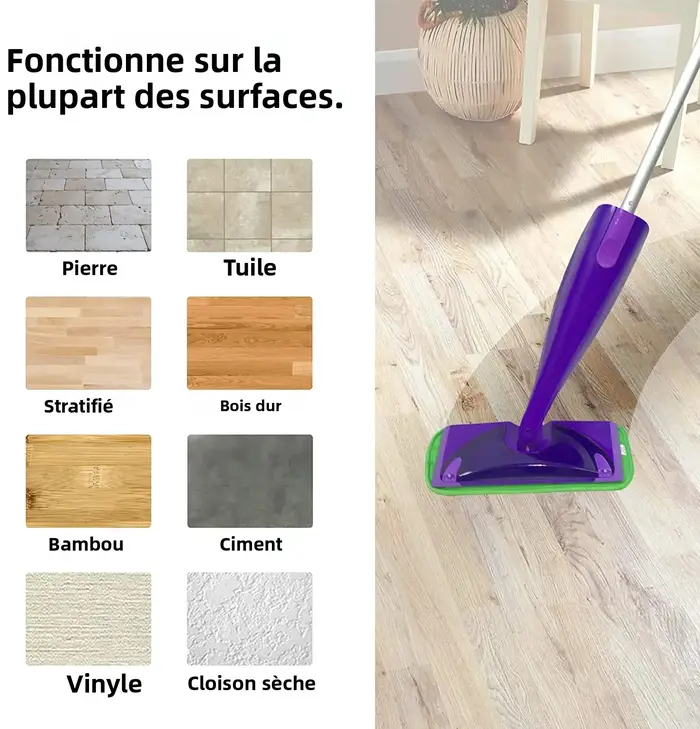 Tampon de rechange réutilisable pour balai microfibre Swiffer Wet Jet