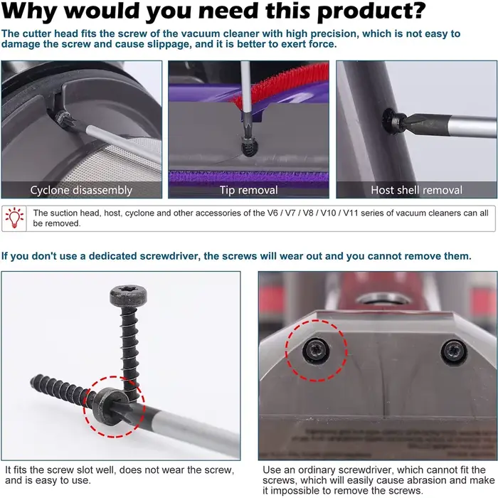 Outil de démontage de carte mère cyclone pour aspirateur Dyson