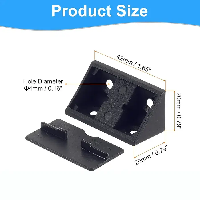 Support d'angle en plastique nylon 90 °