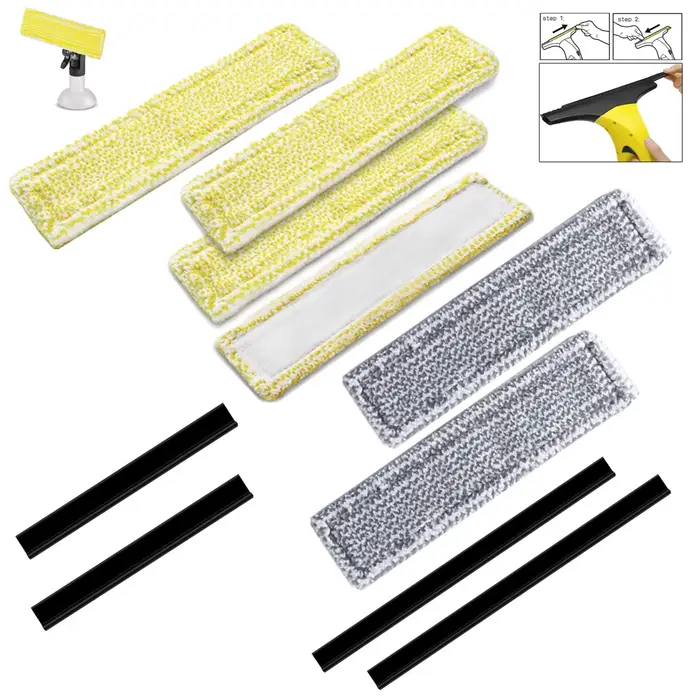 Pour Karcher WV2 WV5 aspirateur de fenêtre lavable vadrouille tissu pièces de rechange verre propre chiffons bande de caoutchouc essuyer nettoyeur de vitres