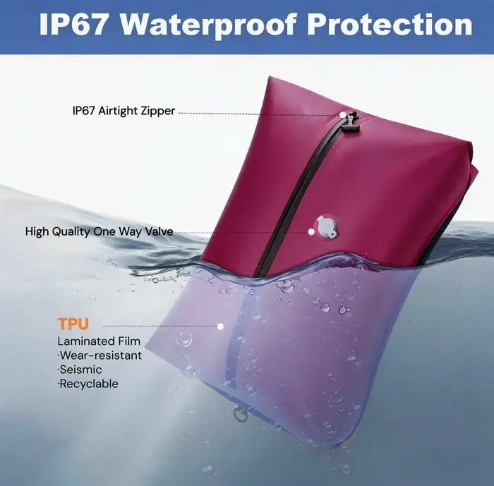 Sacs de compression sous vide 17L avec pompe à air