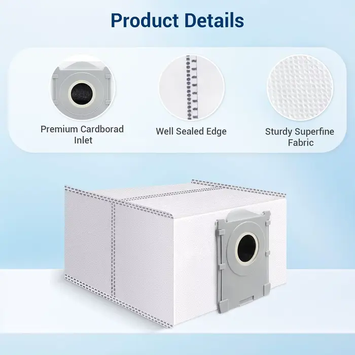 Sacs à Poussière pour Ecovacs Deebot T50/T50 PRO/T50 PRO OMNI/T50 MAX PRO OMNI/T30C PRO/T80 OMNI/X8 PRO OMNI/X9 PRO OMNI