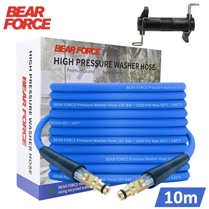 Tuyau de rechange pour nettoyeur haute pression, tuyau super flexible 10M/ 32Ft, 220Bar/ 3200Psi, tu