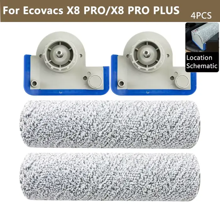 Accessoires de remplacement pour aspirateur robot Ecovacs Deebot X8 PRO / X8 PRO PLUS AI : rouleau de nettoyage