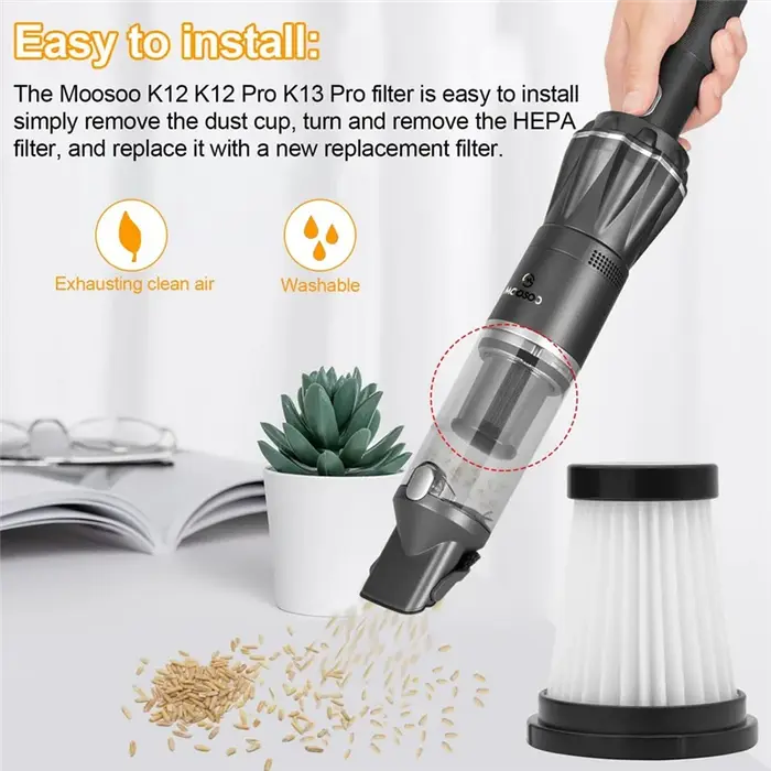 Aspirateur à main filtre HEPA pour MOOSOO K12 Pro K13 pour Genius Invictus One 1.0 X7 2.0