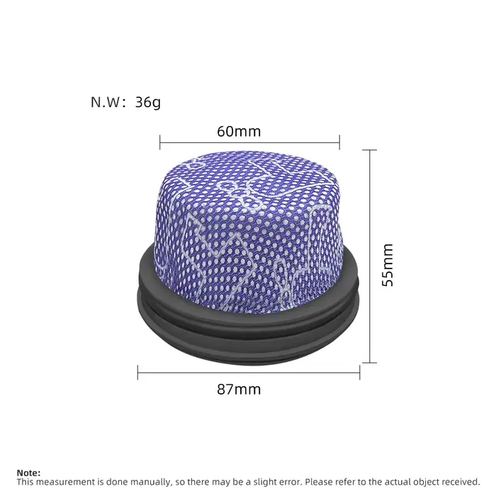 Sac à poussière avec filtre HEPA pour brosse principale
