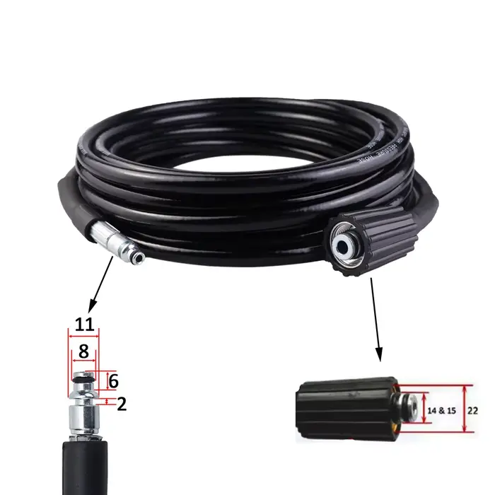 Tuyau d'eau haute pression 6 ~ 20m, nettoyeur haute pression, tuyau de nettoyage pour BOSCH AQT AR e