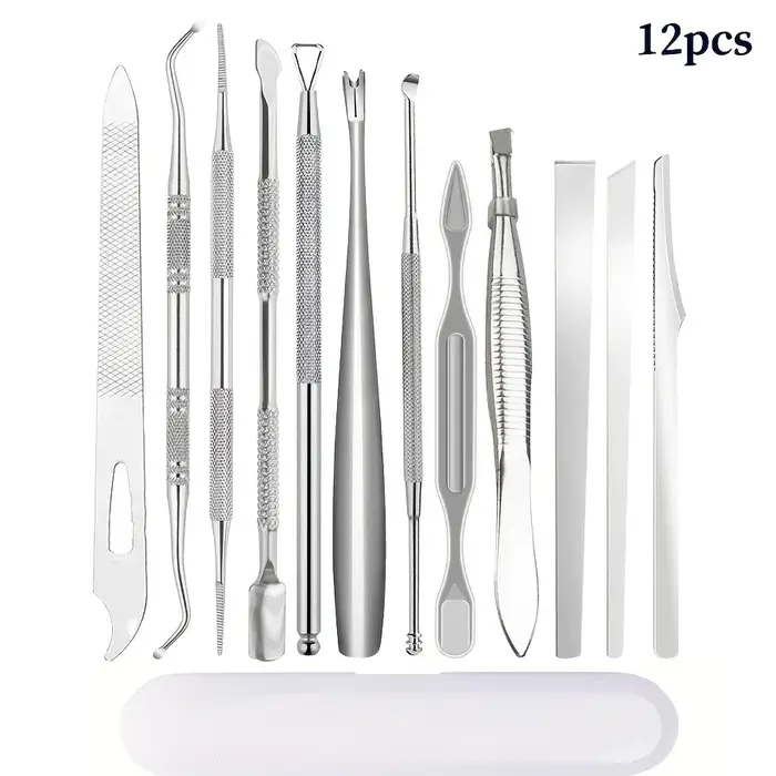 Kit de pédicure 12 pièces - Produits de soin des pieds - Outils portables pour salon de manucure à domicile -