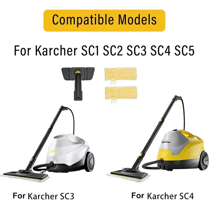 Nettoyeur à vapeur buse à main outil brosse avec tampon de vadrouille en microfibre pour Karcher SC1 SC2 SC3 SC4SC5