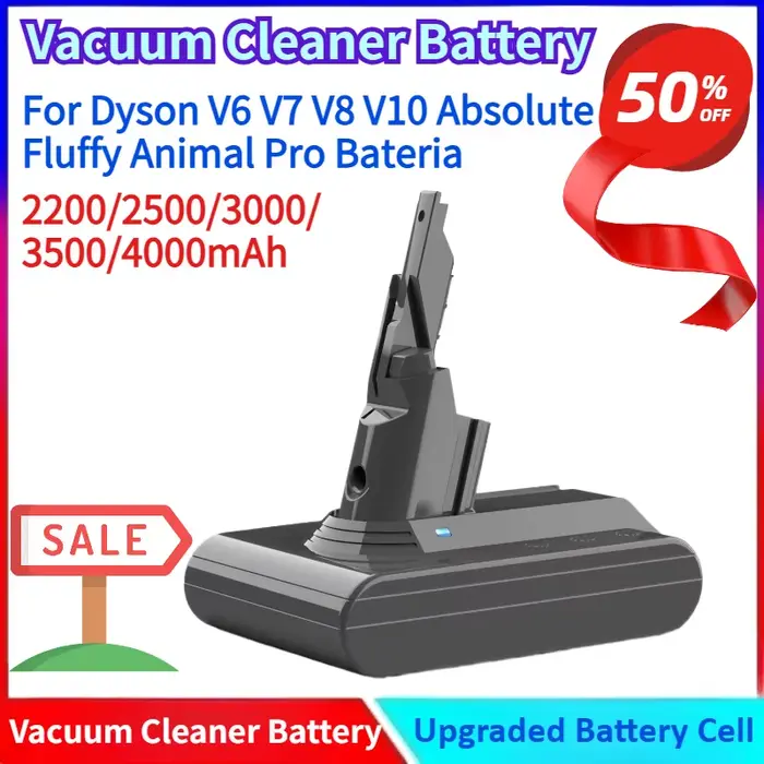 Nouveau 2200/2500/3000/3500/4000mAh aspirateur batterie Rechargeable pour Dyson V6 V7 V8 V10 absolu moelleux Animal Pro Bateria
